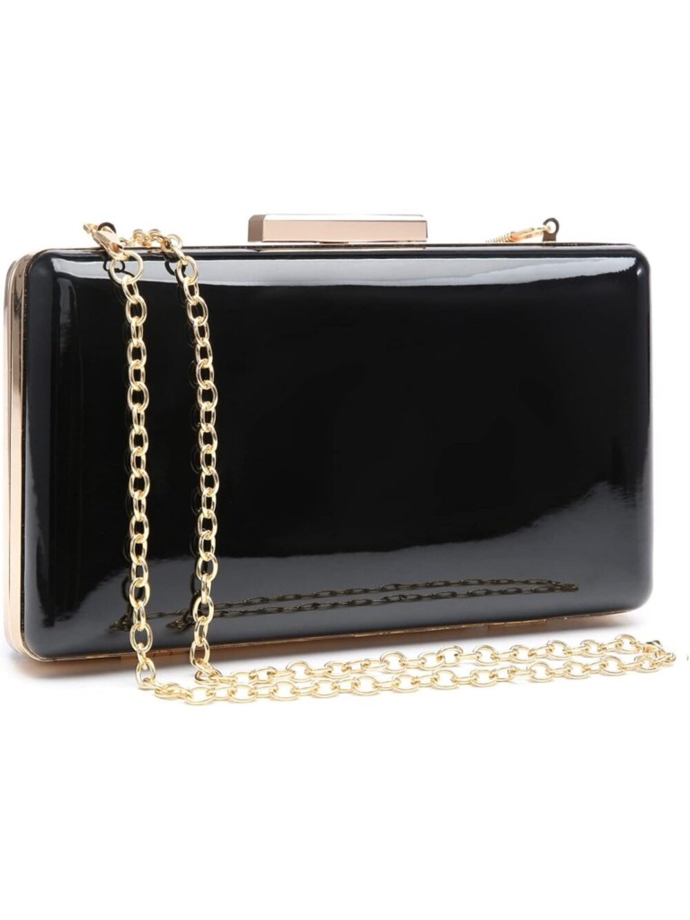 〽️Women's Black Clutch Purse Handbag Evening Detachable Chain Strap Wedding Prom